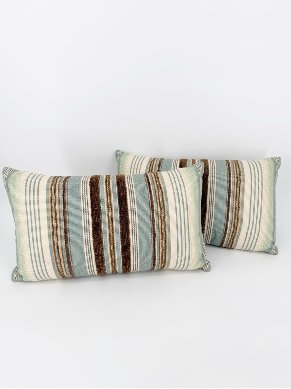 2 Elaine Smith's Inconceivable Outdoor® Striped Lumbar Pillows